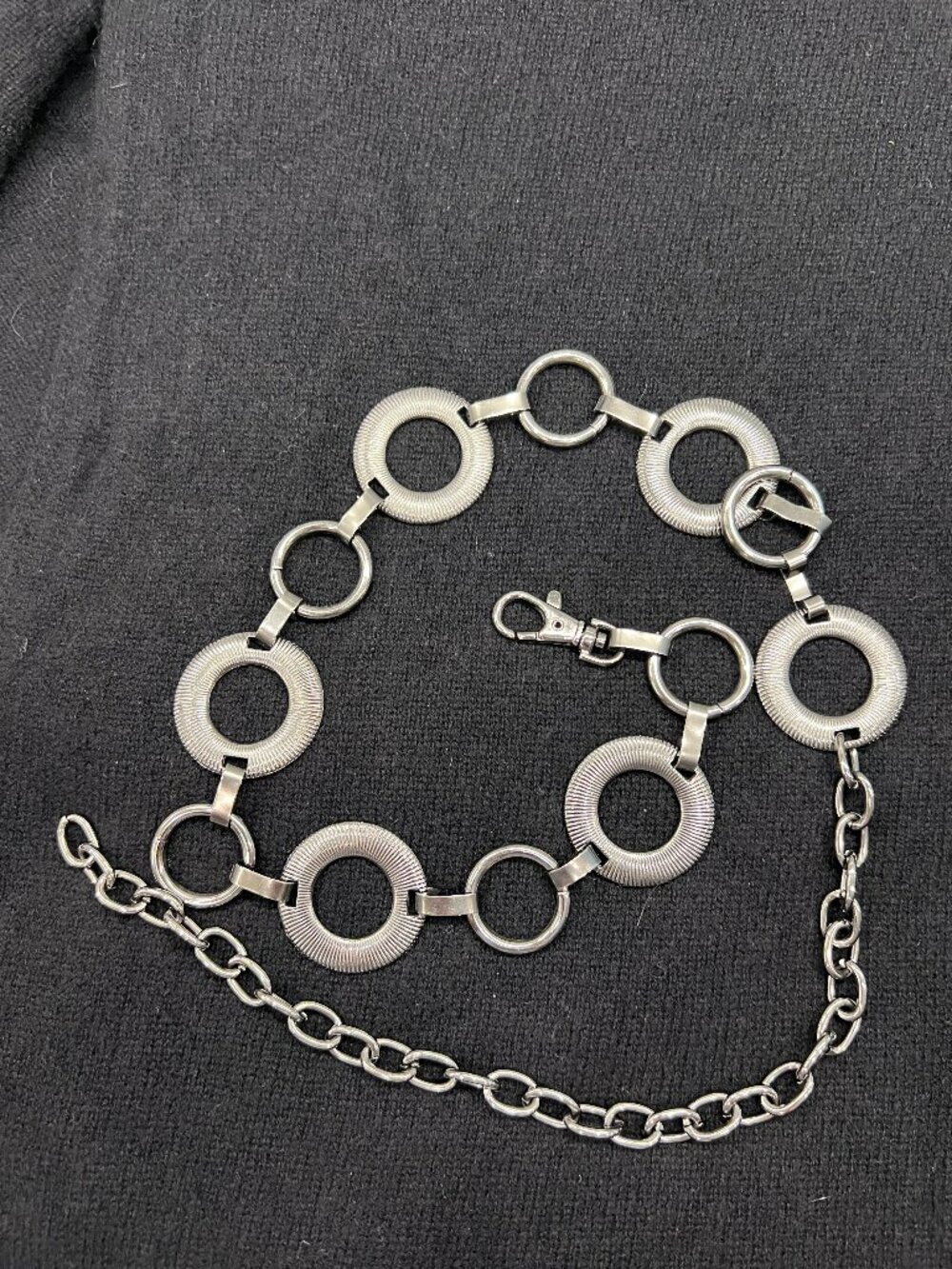 Silver Tone Hook Belt